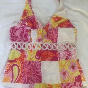 Lilly Pulitzer Size 0 Halter Crop Top